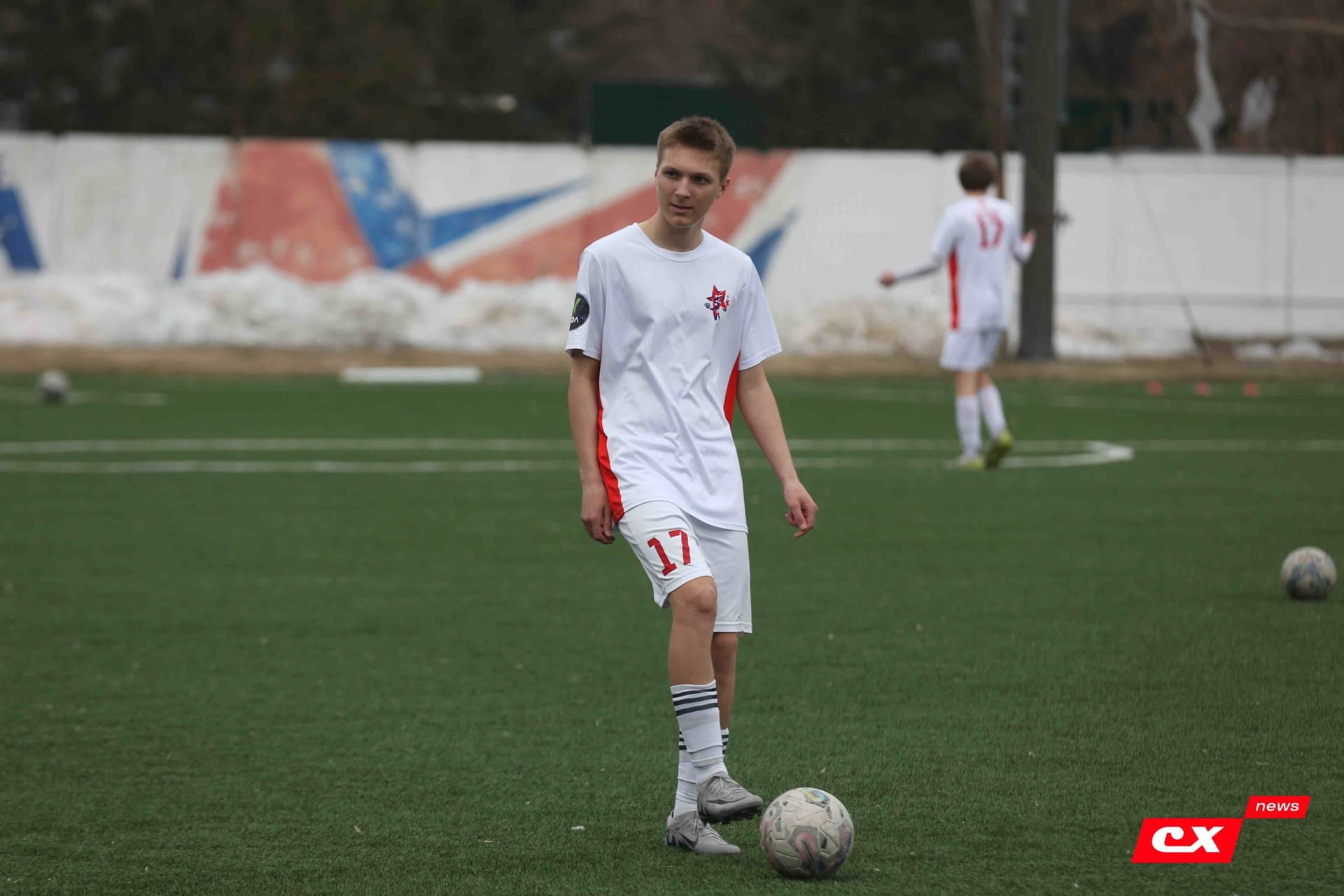 «Темп» 9:1 «Алтай». Турнир памяти В. Фомичёва. 1-й тур. 08.04.25. «CX News», В. Мартынов; «Алтайский спорт», А. Чёрный — кадр 17