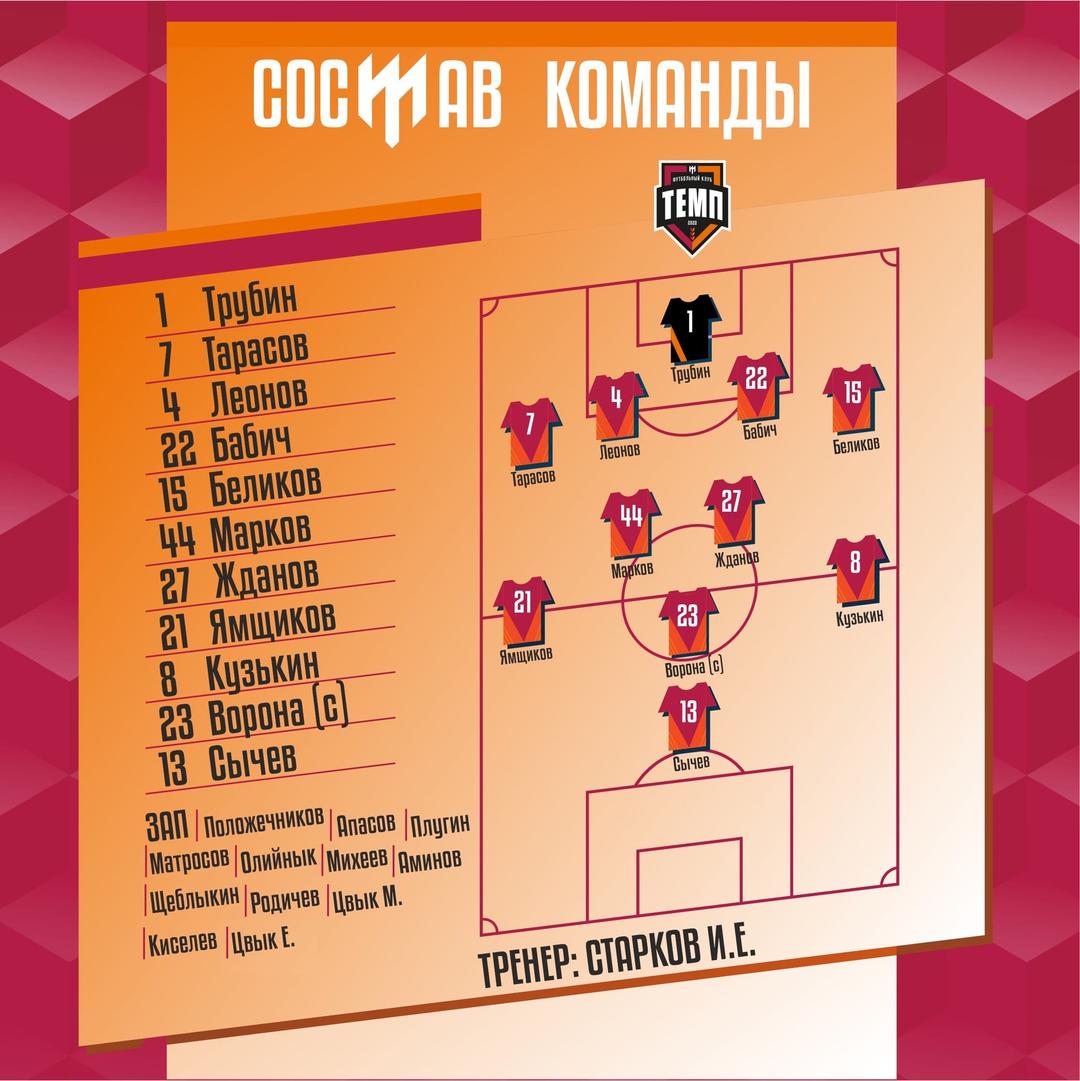 НАШ СОСТАВ НА ИГРУ!
