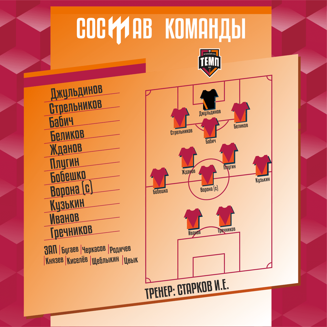 СТАРТОВЫЙ СОСТАВ!