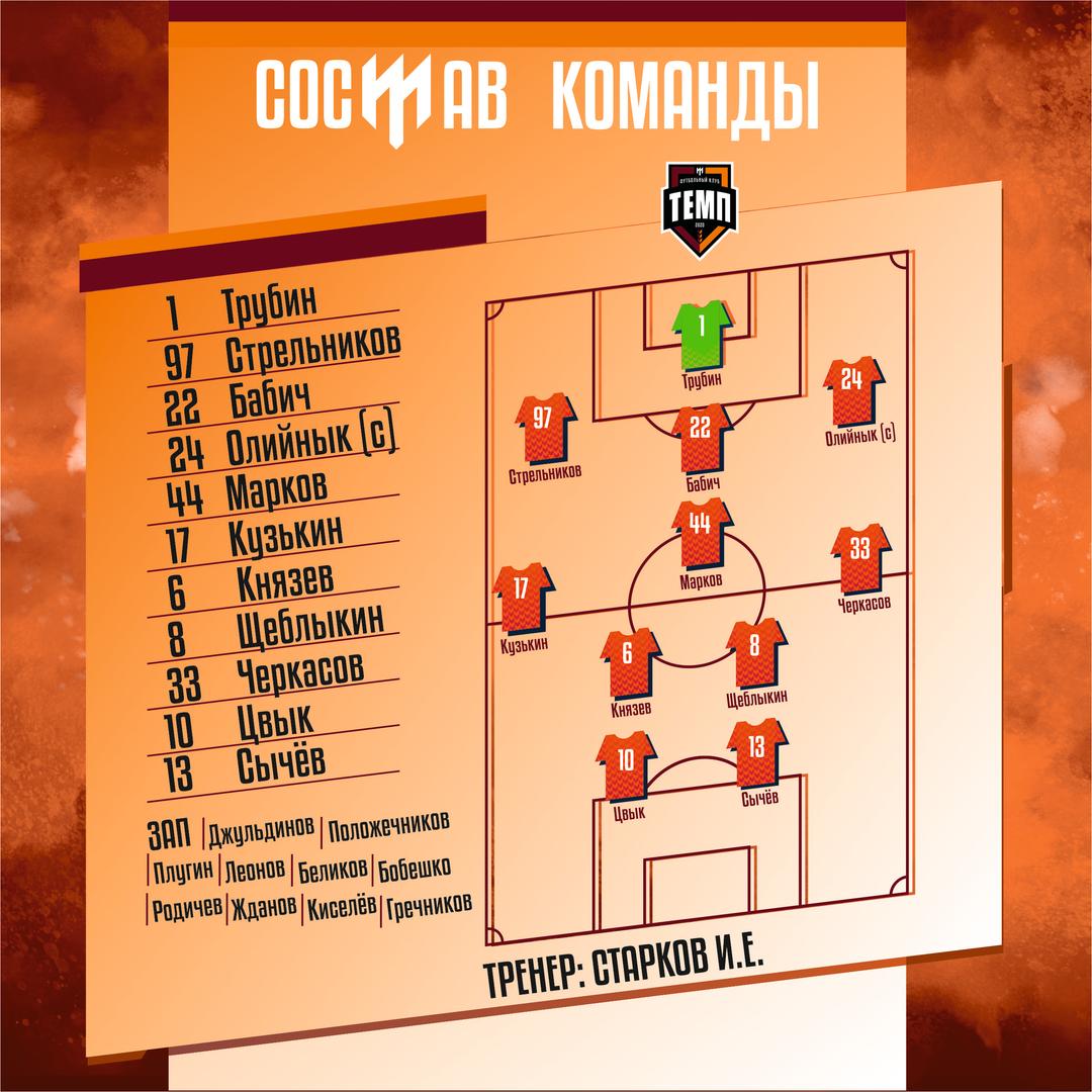 НАШ СОСТАВ НА ИГРУ!