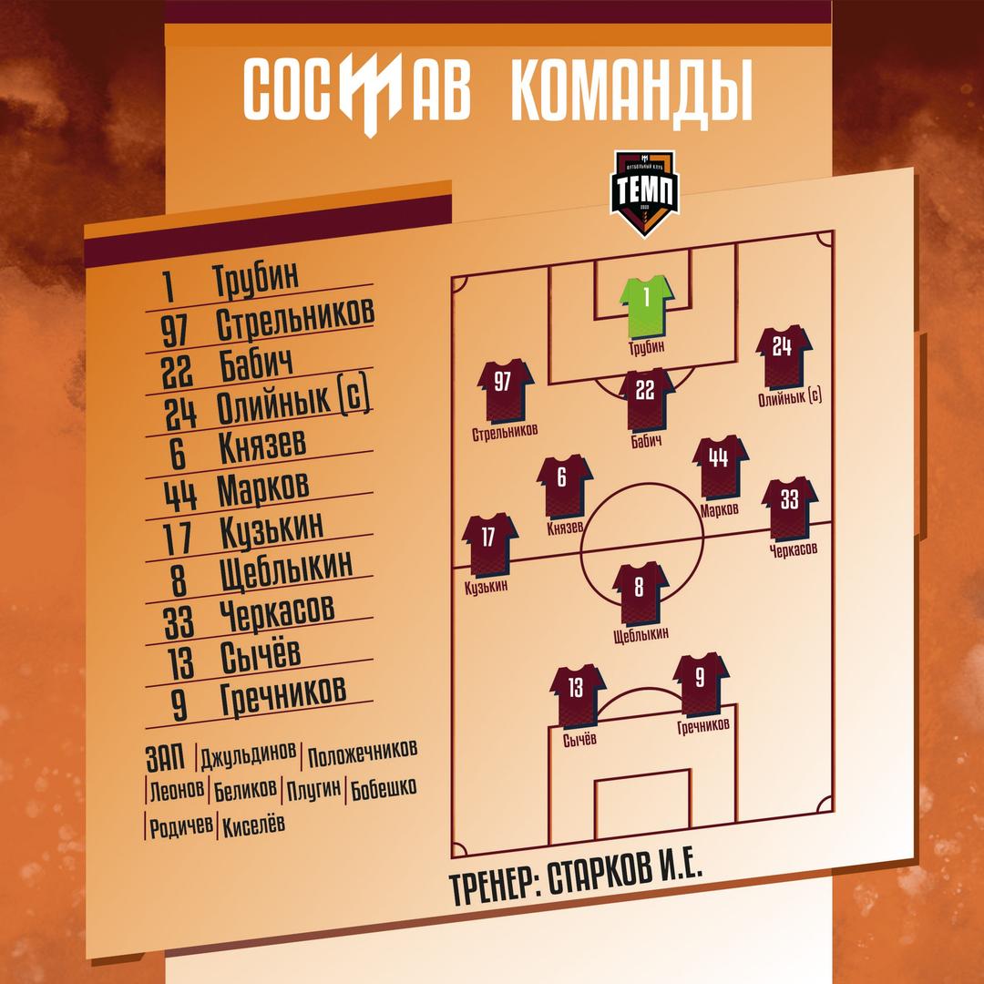 НАШ СОСТАВ НА ИГРУ!