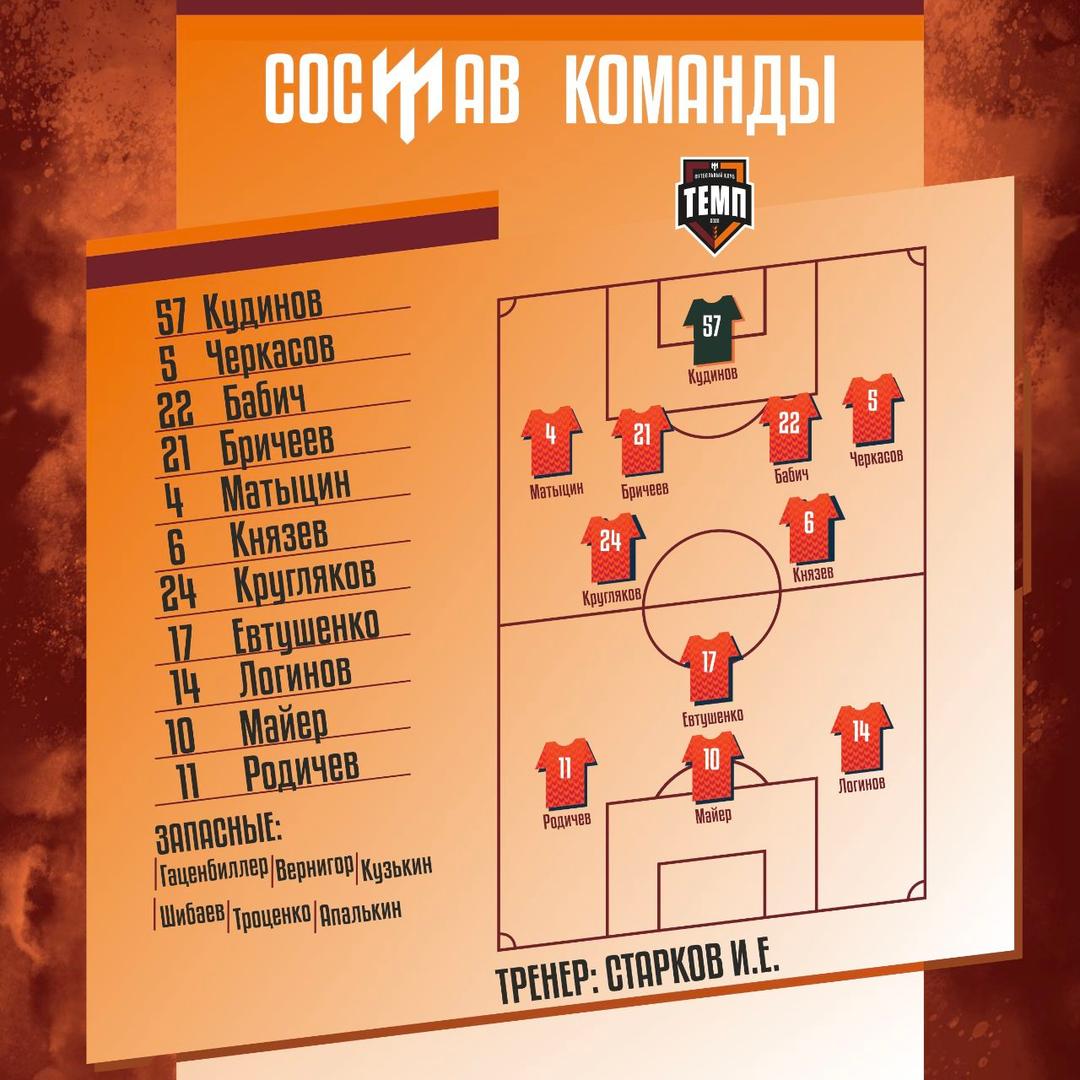 НАШ СОСТАВ НА ИГРУ!