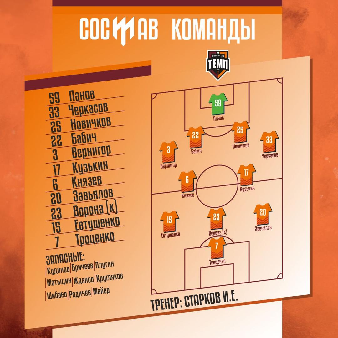 НАШ СОСТАВ НА ИГРУ!