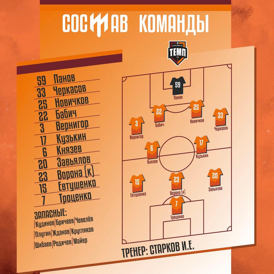 НАШ СОСТАВ НА ИГРУ!