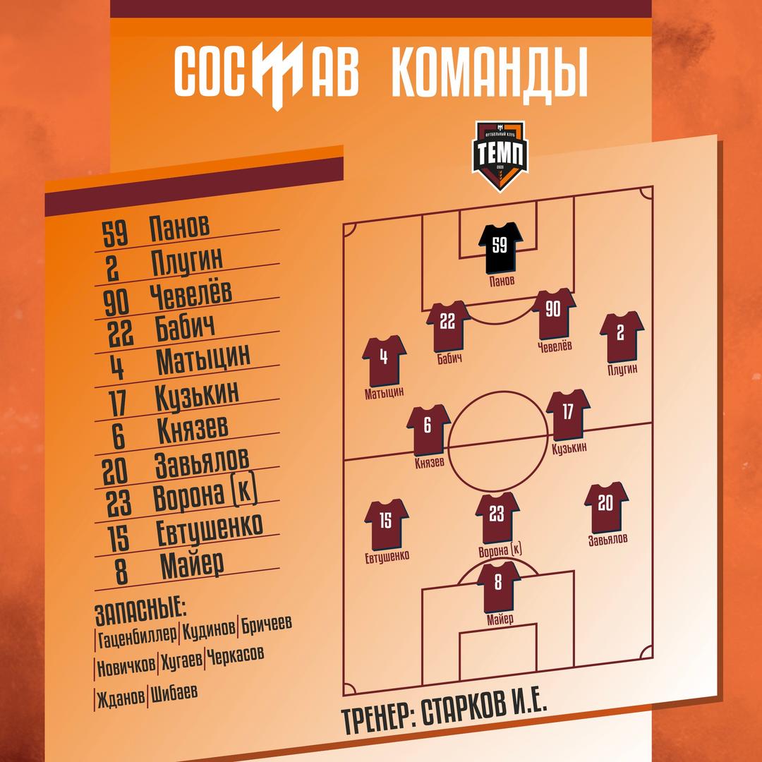 НАШ СОСТАВ НА ИГРУ!