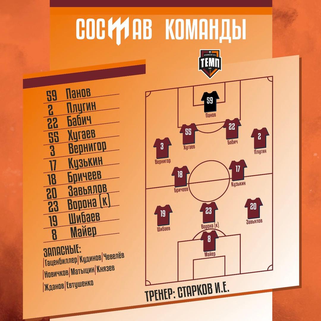 НАШ СОСТАВ НА ИГРУ!