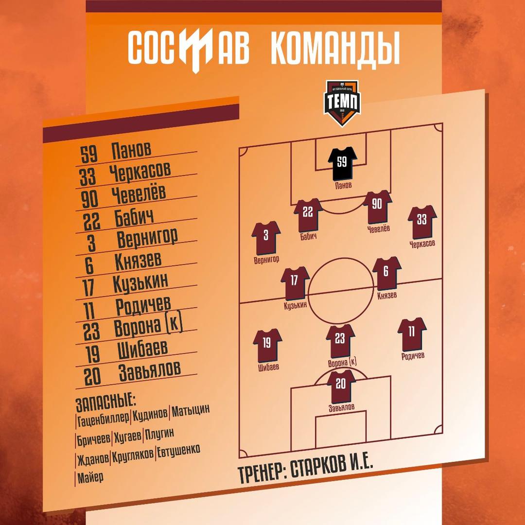 НАШ СОСТАВ НА ИГРУ!