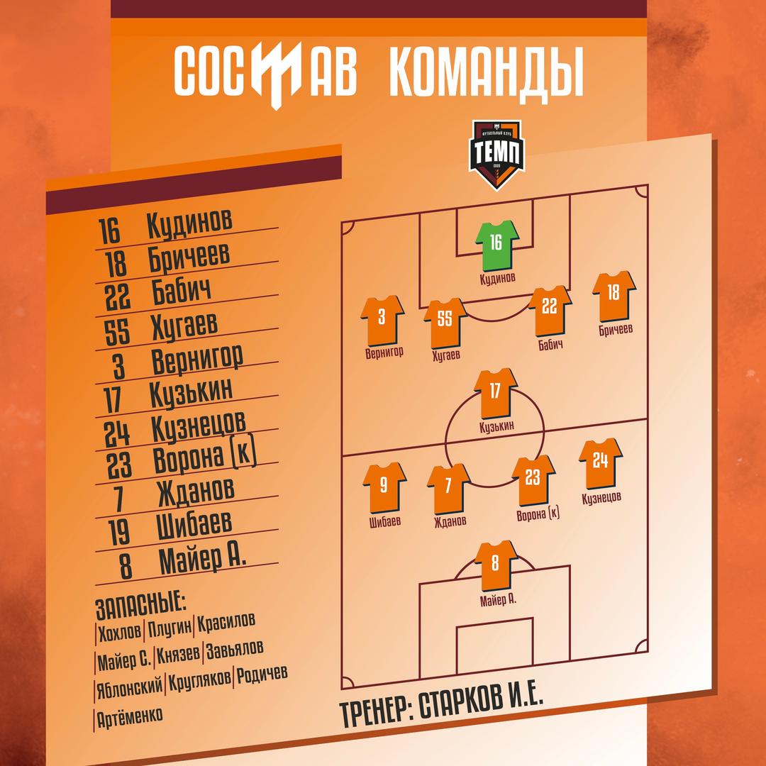 НАШ СОСТАВ НА ИГРУ!