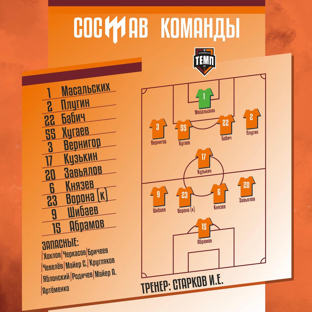 НАШ СОСТАВ НА ИГРУ!