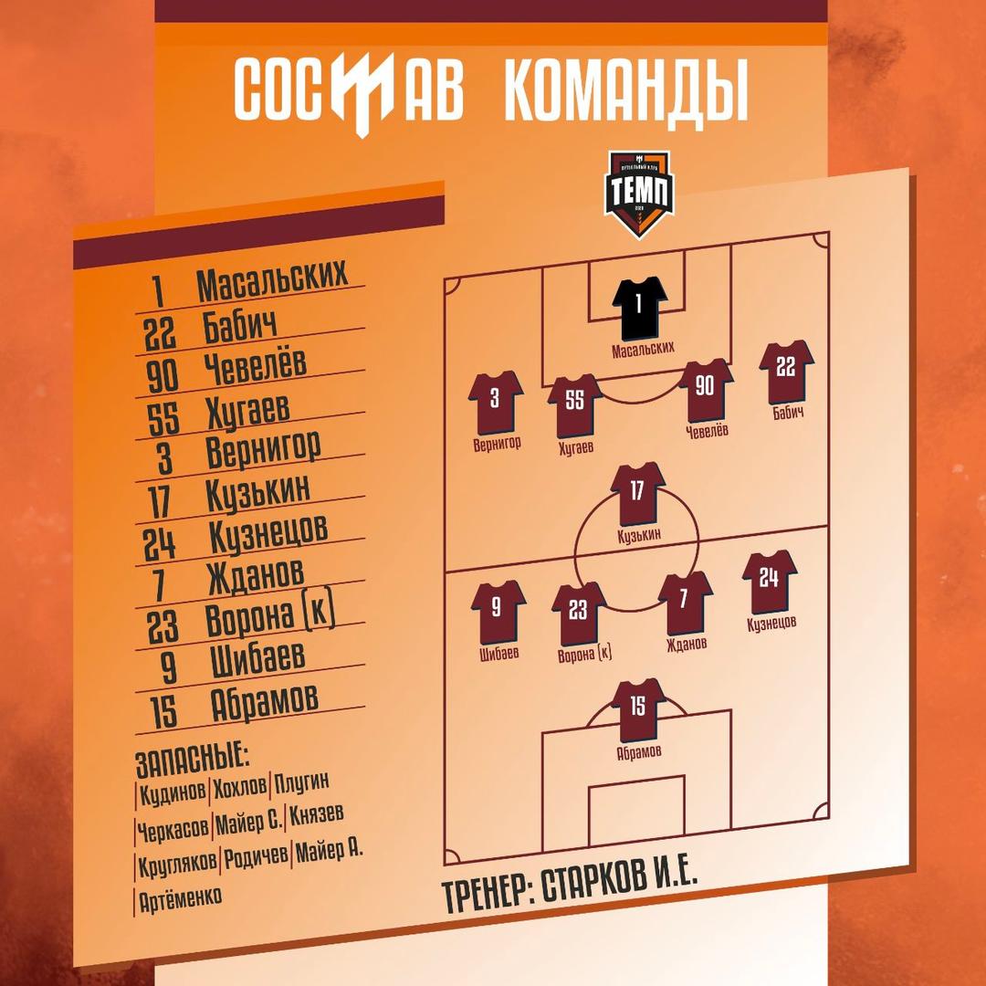 НАШ СОСТАВ НА ИГРУ!