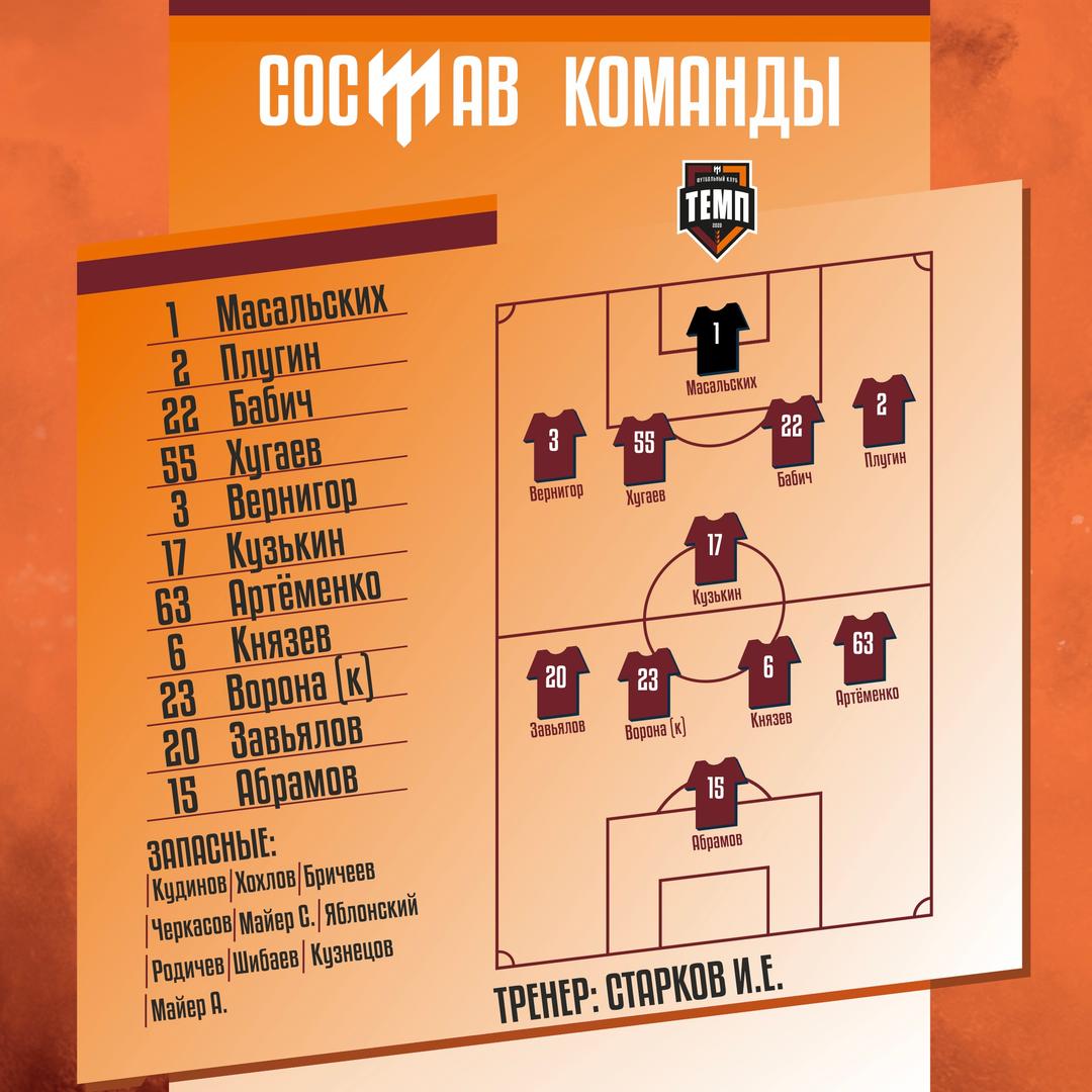 НАШ СОСТАВ НА ИГРУ!
