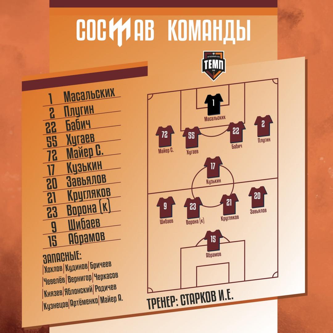 НАШ СОСТАВ НА ИГРУ!