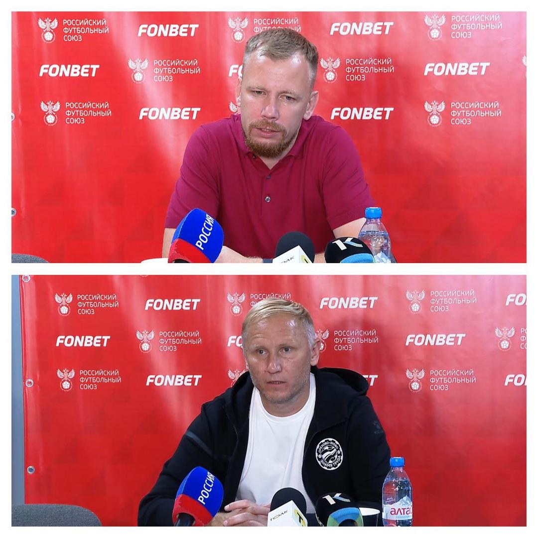 Послематчевая пресс-конференция главного тренера ФК «Темп» Ивана Старкова и главного тренера ФК «Знамя Труда» Александра Данцева.