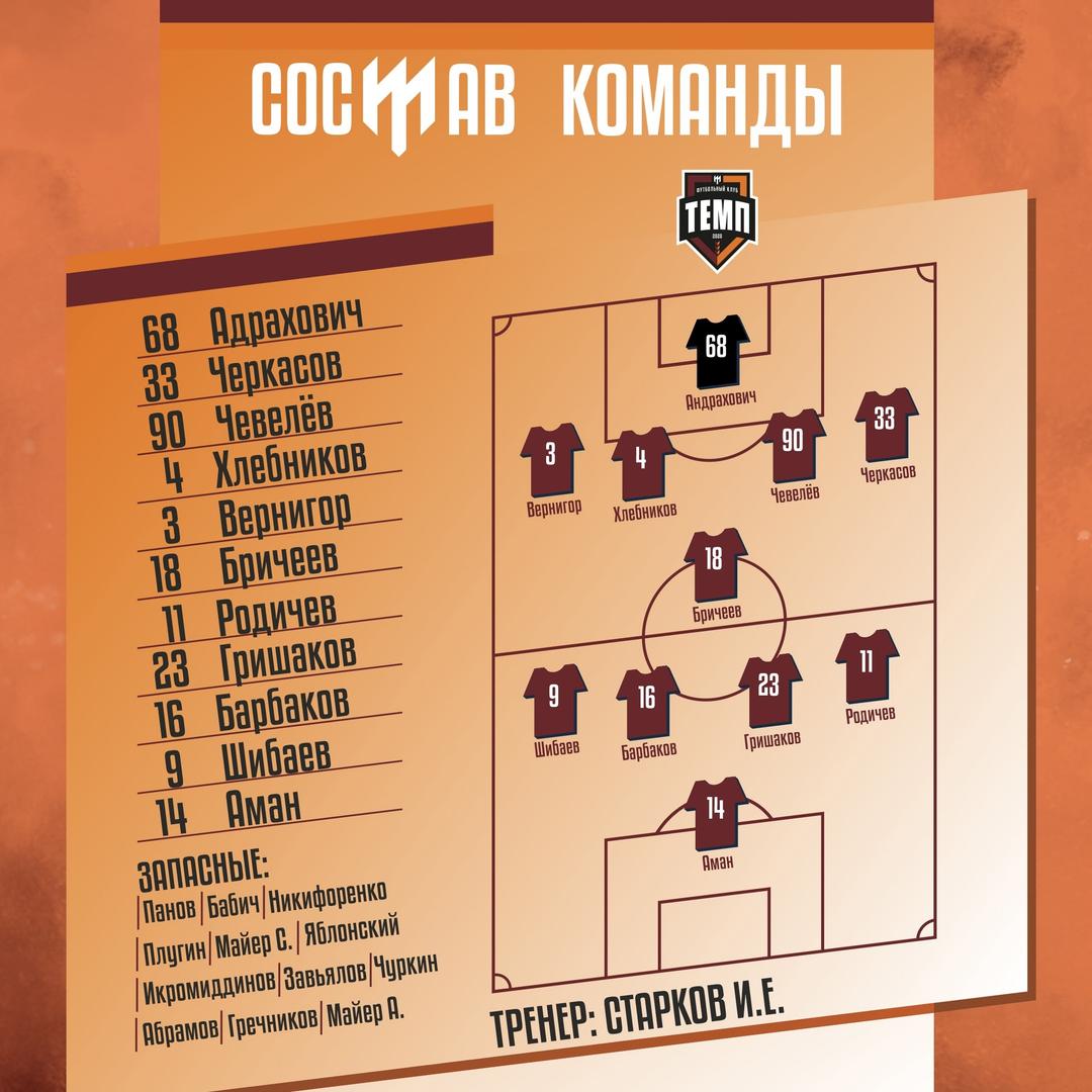 НАШ СОСТАВ НА ИГРУ!